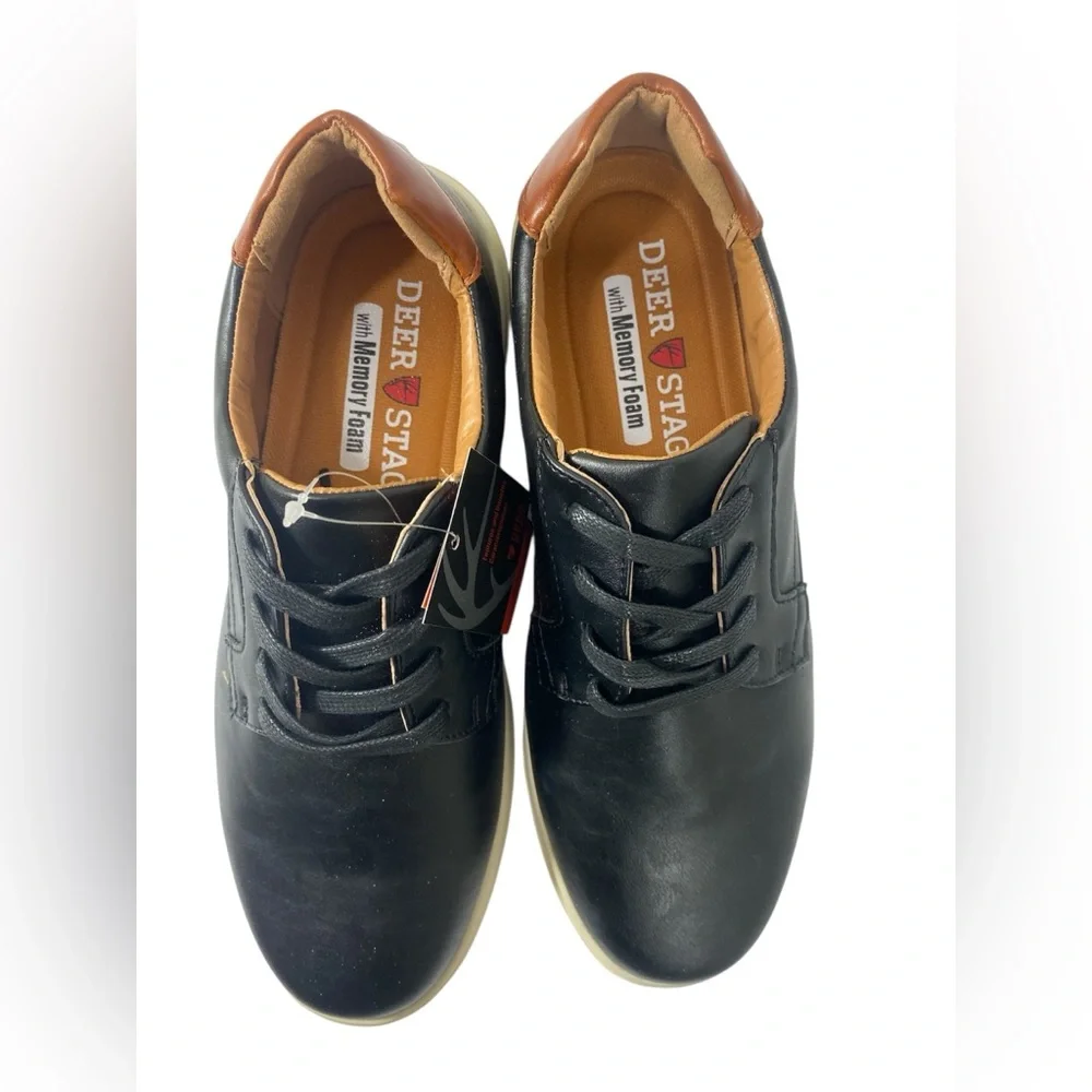 Deer Stags Albany Men’s 9M Black Oxford Sneakers Comfort Wedding Dress Shoes